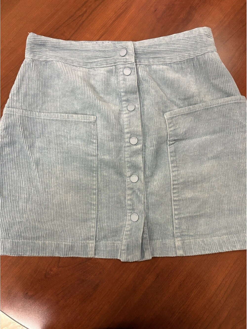 Truth Women's Blue Corduroy Mini Skirt 8 EUC Preppy Coastal Beachy Summer Fall